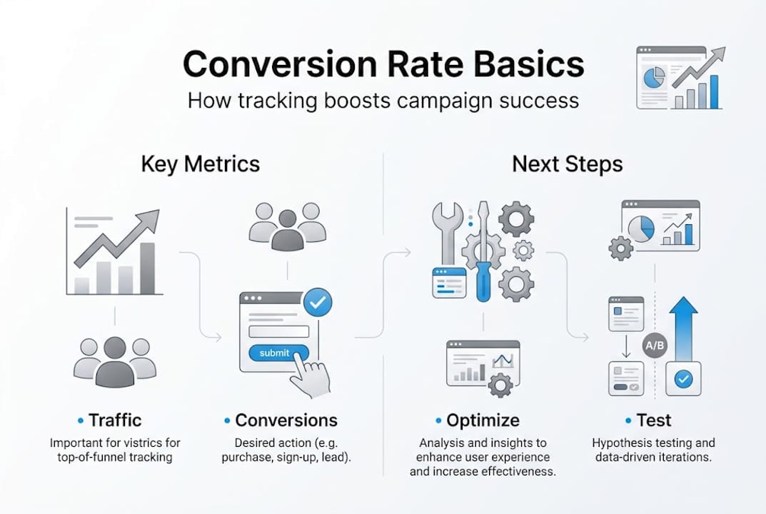 Infographic showing conversion rate essentials
